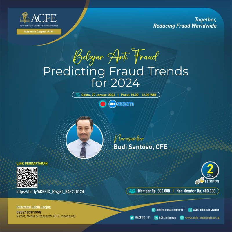 Belajar Anti Fraud Predicting Fraud Trends For 2024 ACFE Indonesia   Flyer BAF 27 Jan 24 800x800 