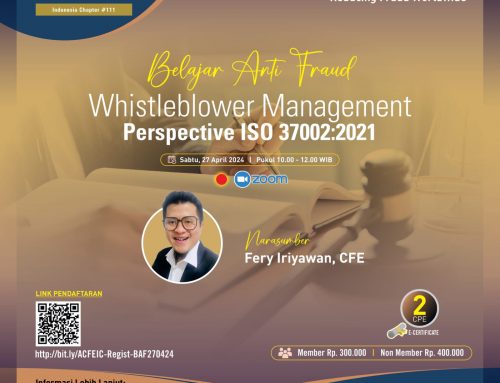 Belajar Anti Fraud “Whistleblower Management Perspective ISO 37002:2021”